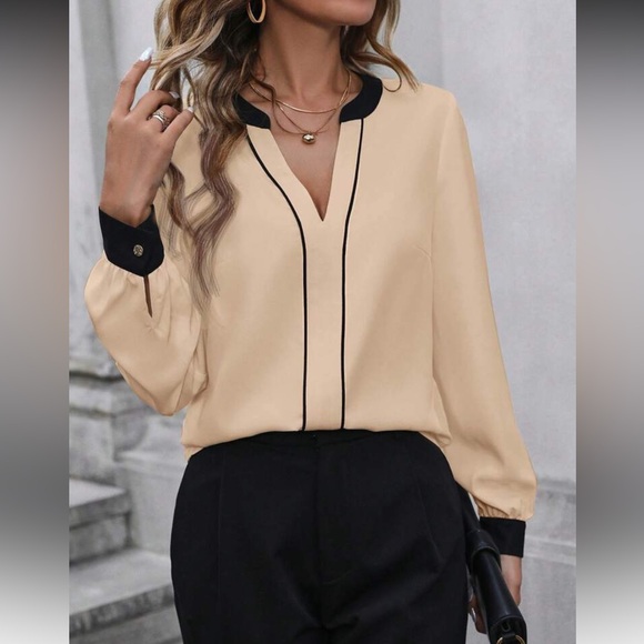 Tops - Luxe color block blouse